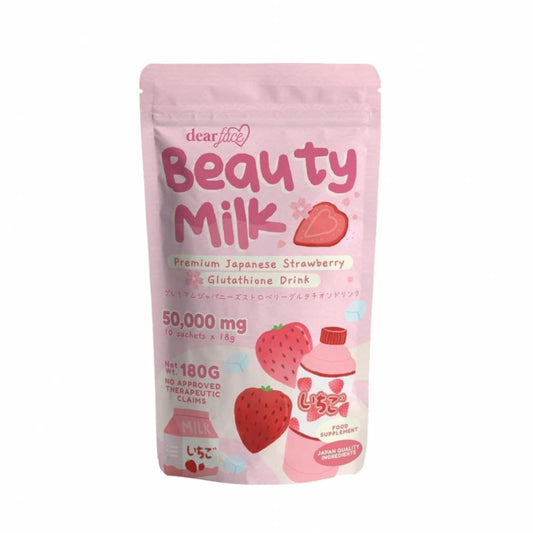Dear Face Beauty Milk Strawberry Collagen Drink